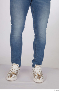 Garrott blue jeans calf casual dressed white sneakers 0001.jpg